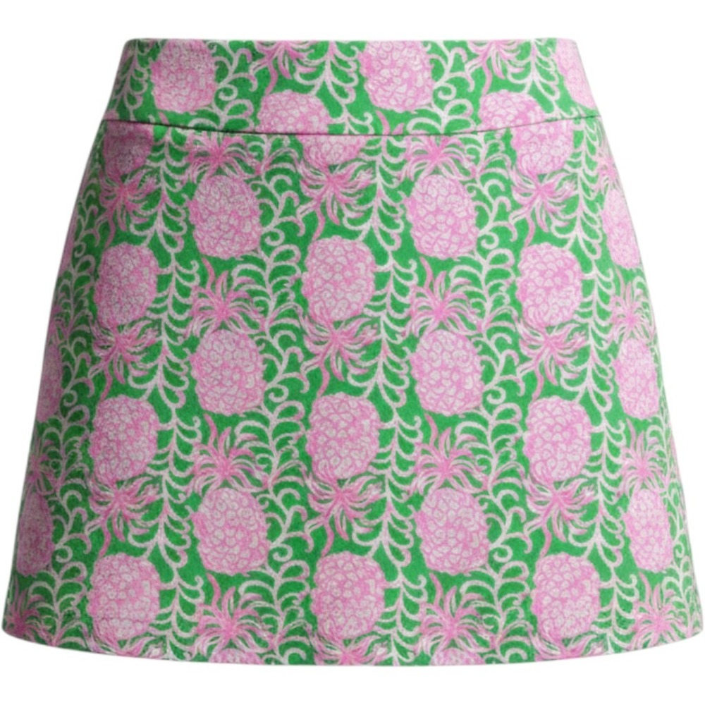 Lilly Pulitzer Luxletic Skort Women S Pink Green Pineapple NWOT Meryl Active